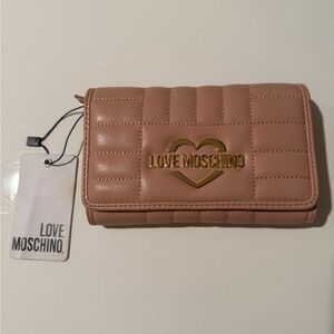 Love Moschino Blush Heart Quilted Wallet